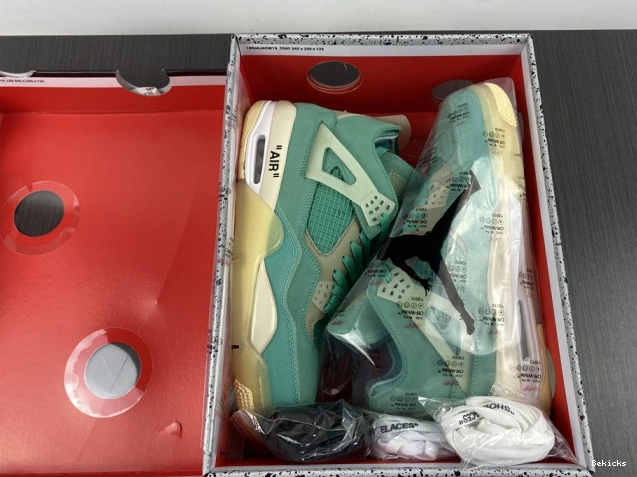 Cheap BK ofw 4 tiffany x jordan air retro nike cv9388-102 green 1111
